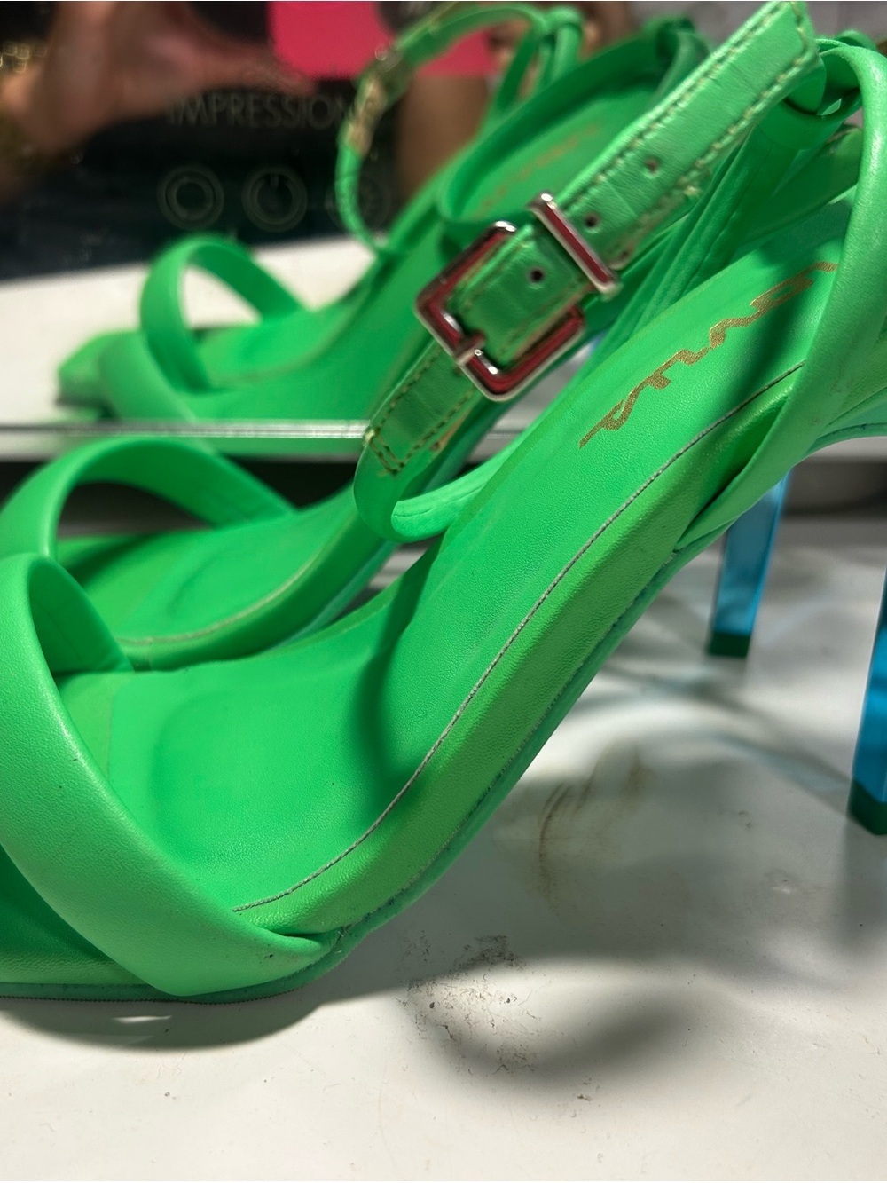 Women’s Green Strappy Heel Sandals